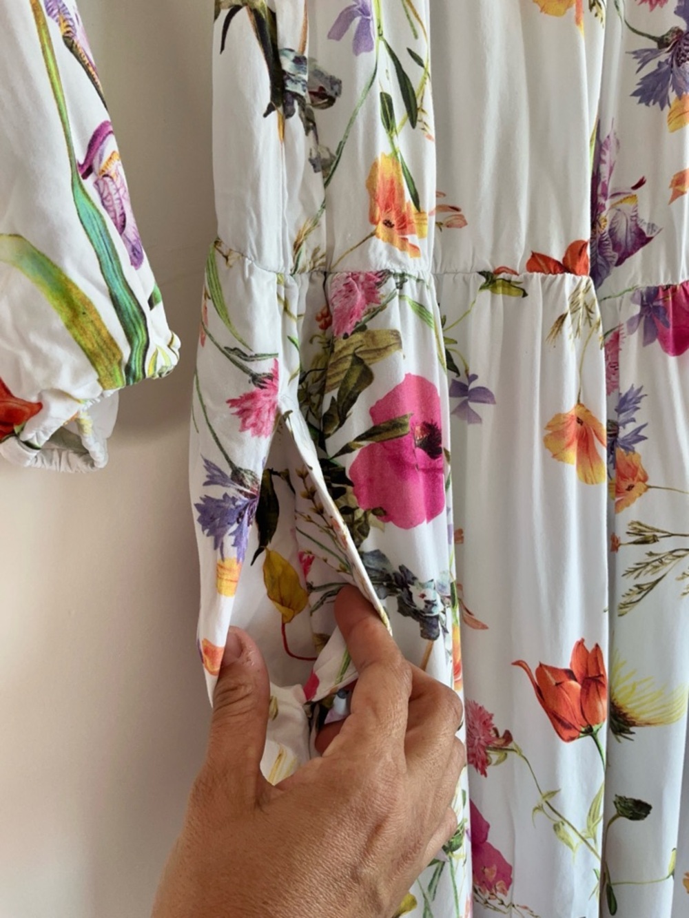 Sonnet James Play Maxi dress long sleeve Floral casual SJP designer vibes Size L - Picture 5 of 5
